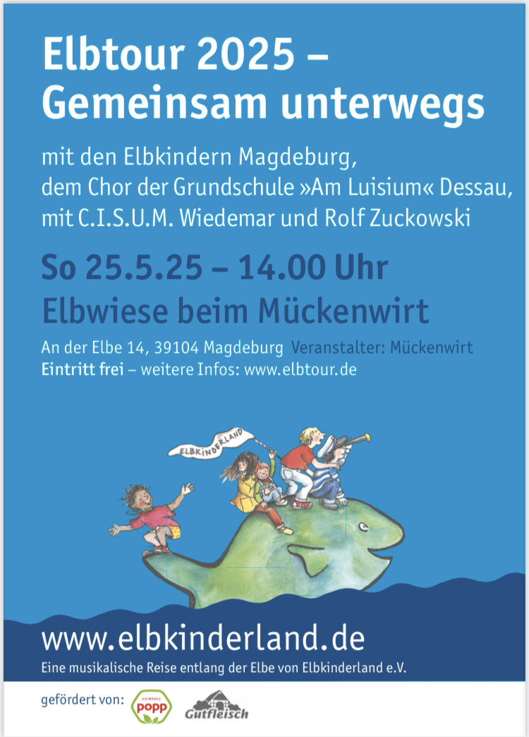 Karte Elbe mit Konzertorten